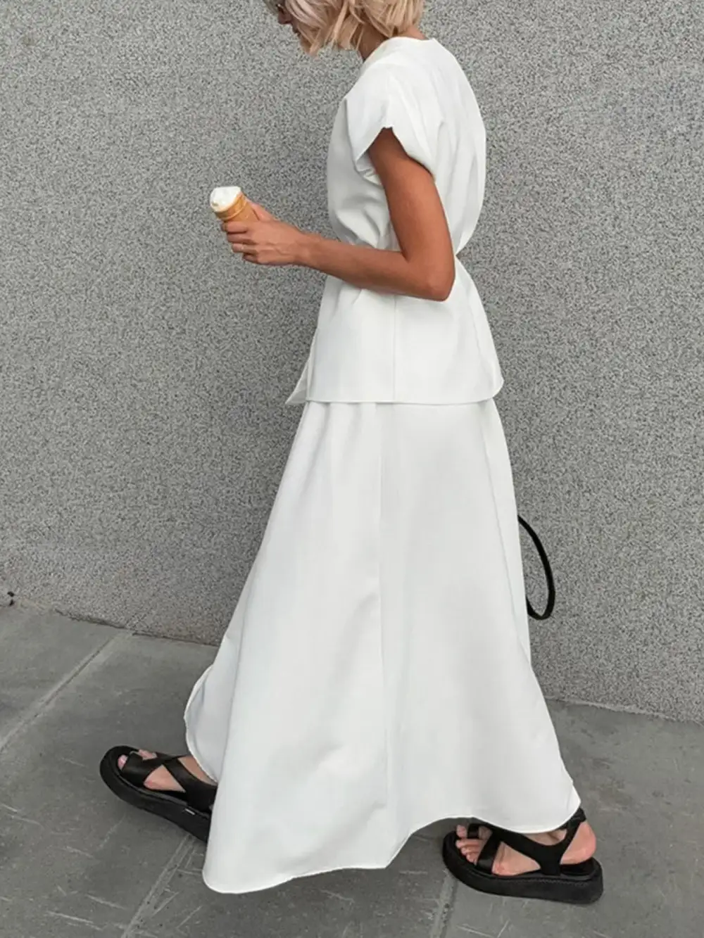 Polished Button Front Short Sleeve Coordinated Shorts