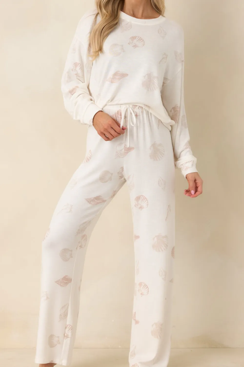 Vanilla Beach Print Pajama Pants