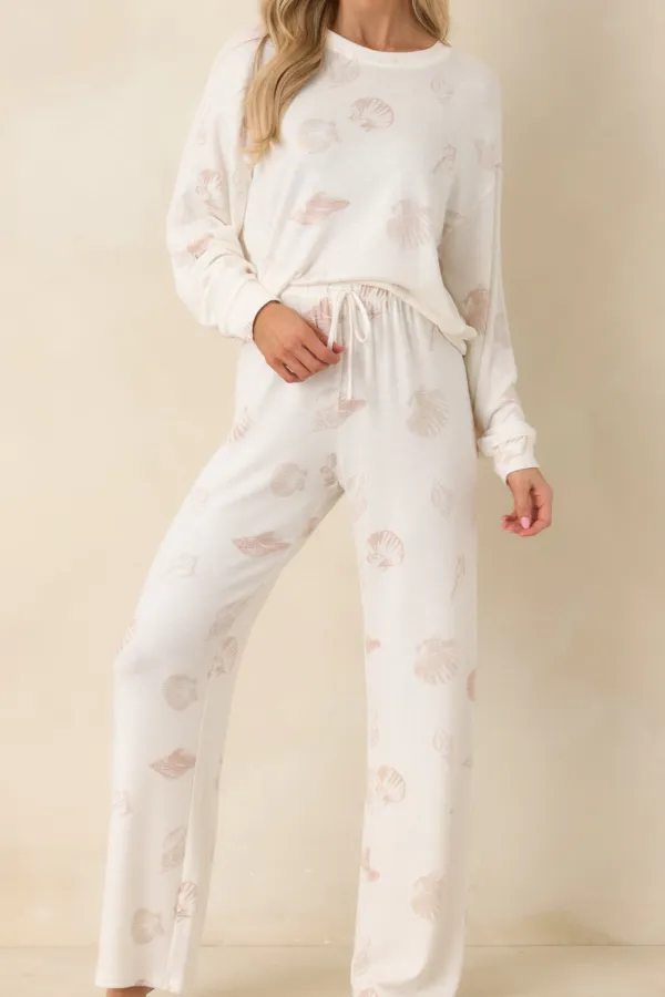 Vanilla Beach Print Pajama Pants