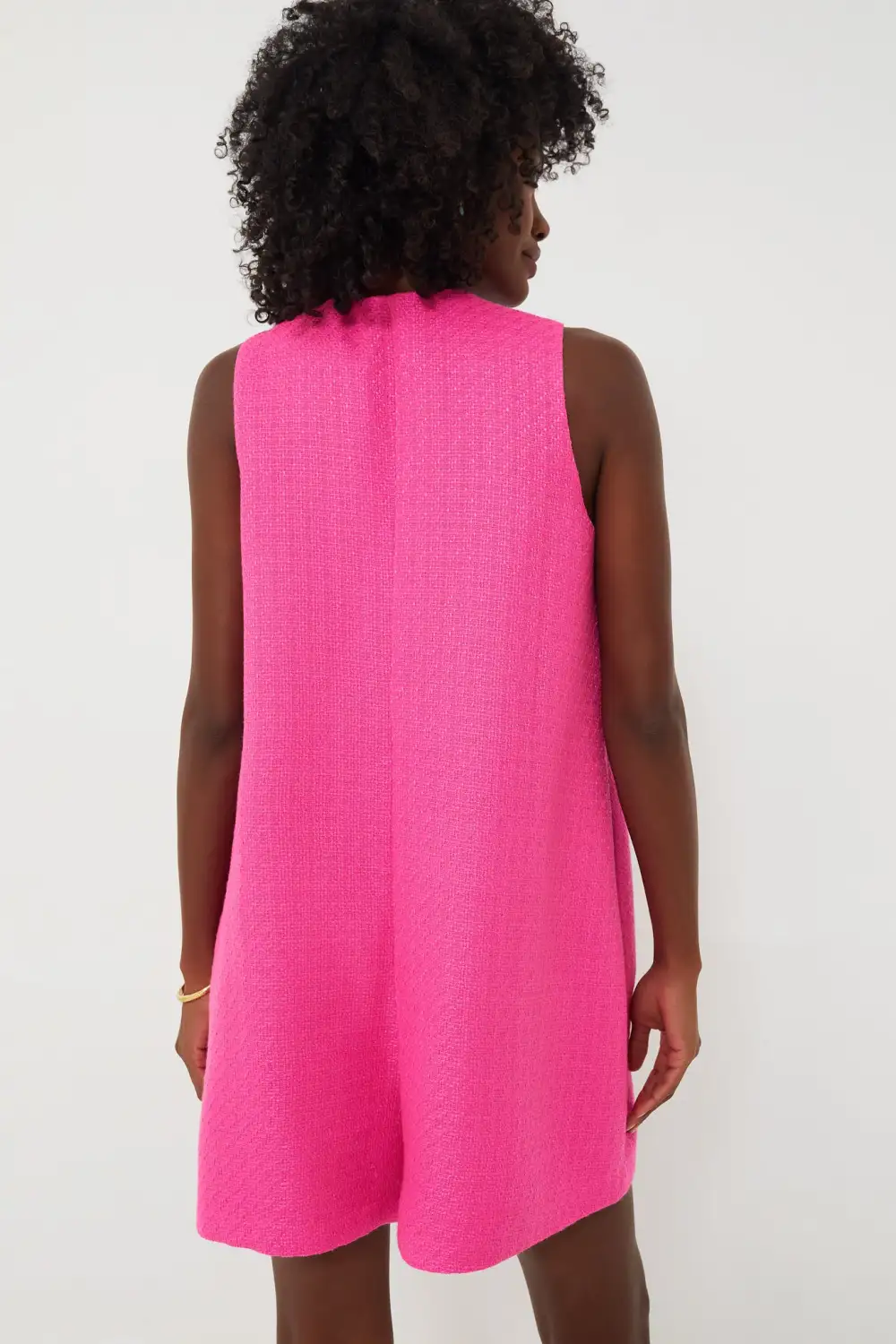 Hot Pink Textured Myla Romper