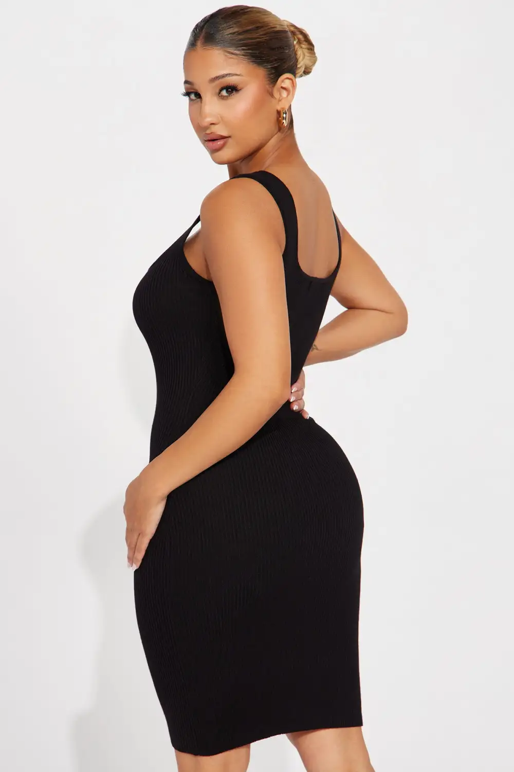 Kendall Sweater Mini Dress - Black