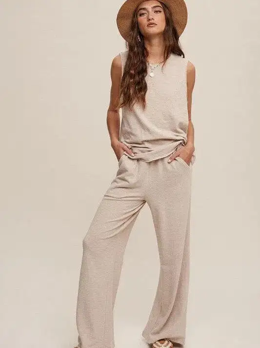 Living Softly, Dreaming Big Soft Knit Tank and Sweat Pant Set