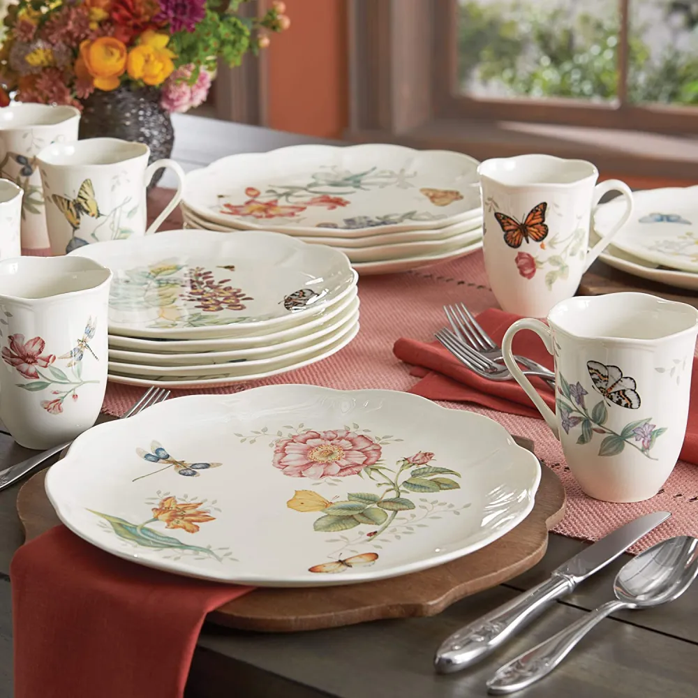 Lenox 865075 Butterfly Meadow 28-Piece Dinnerware Set