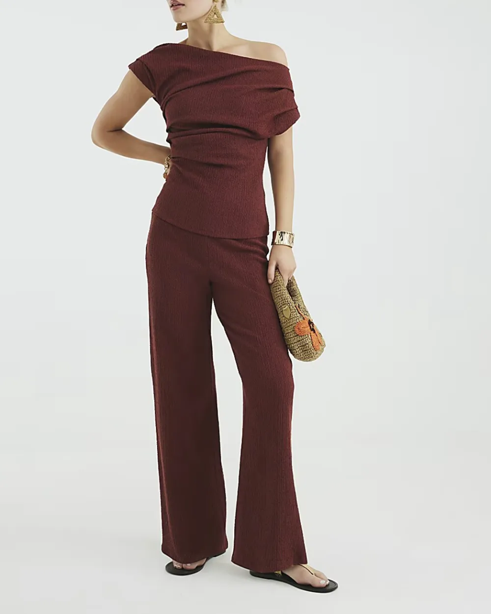 Cotton-Feel Skin-Friendly Off-Shoulder Design Women'S Short-Sleeved