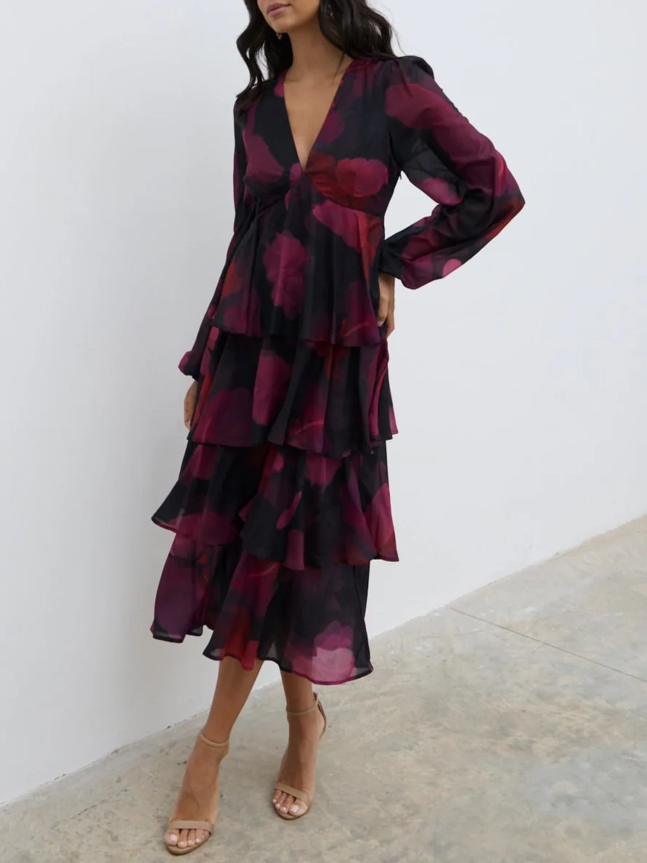 Ruffle Midi Dress