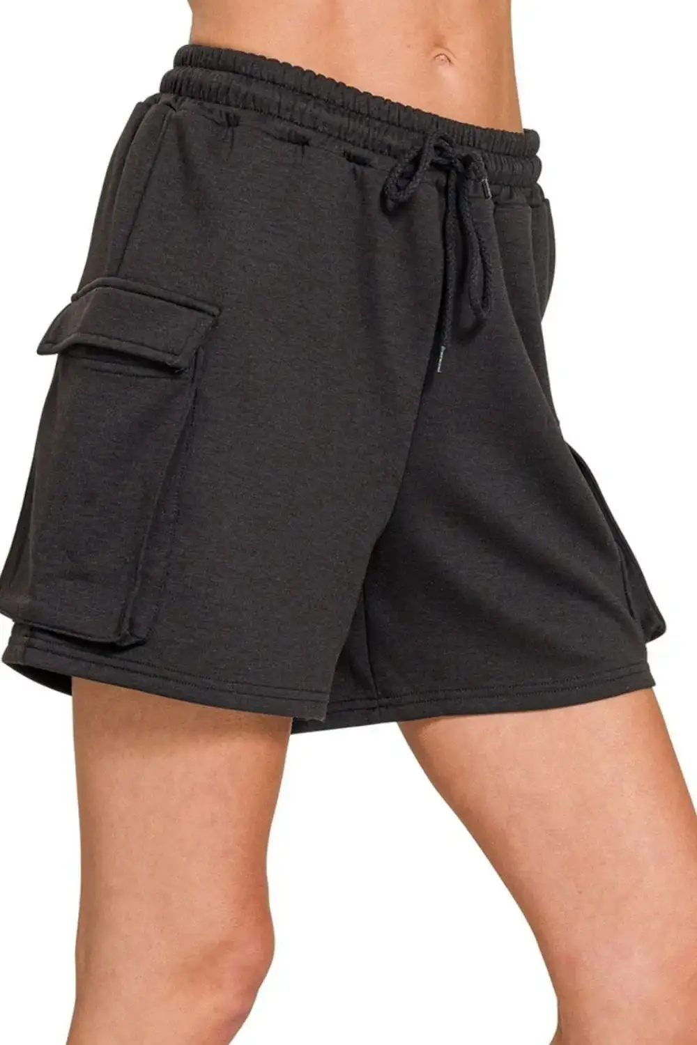 Easygoing Scuba Thigh Pocket Shorts