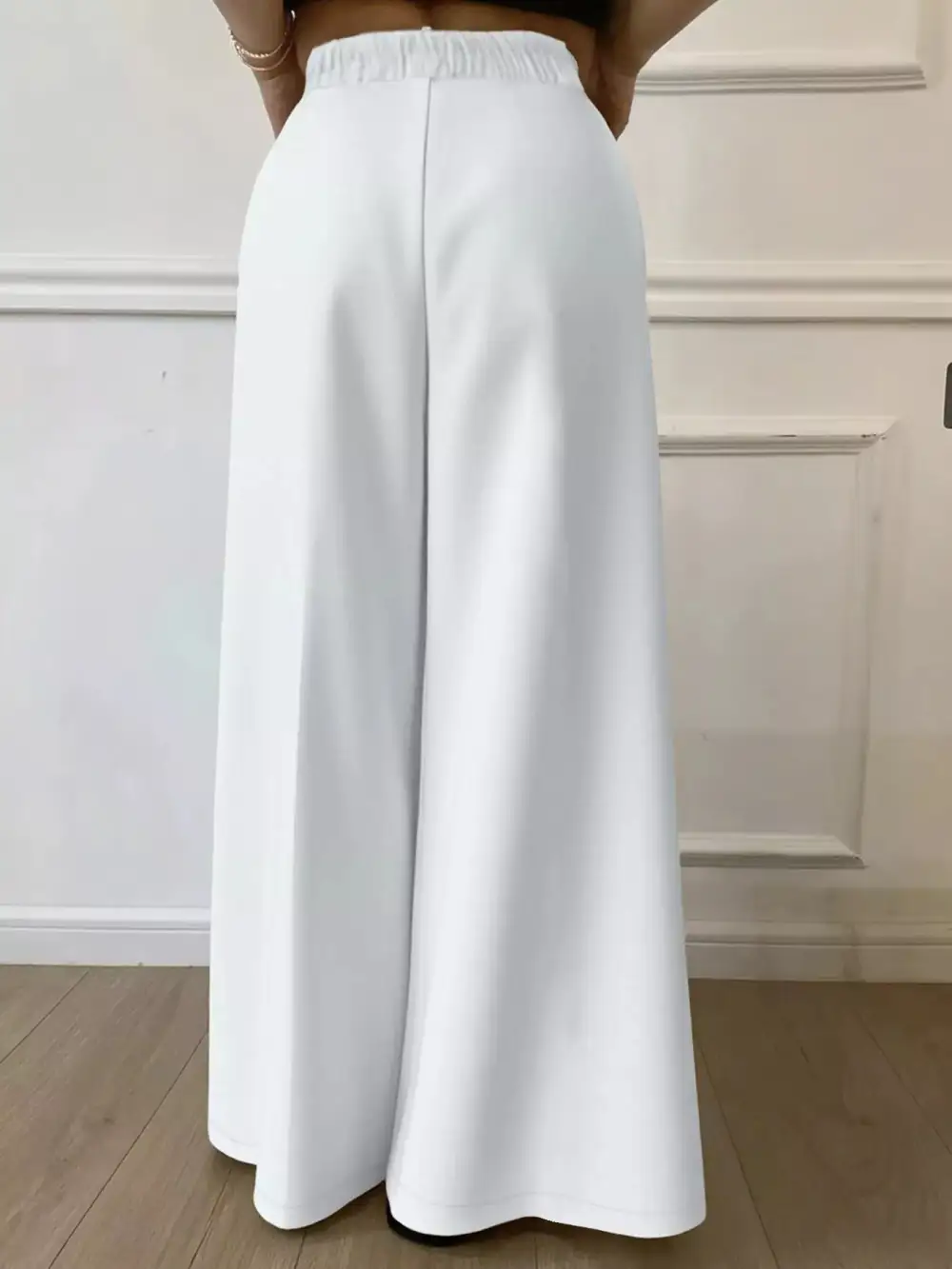 Everyday Elastic Waist Wide Leg Pants