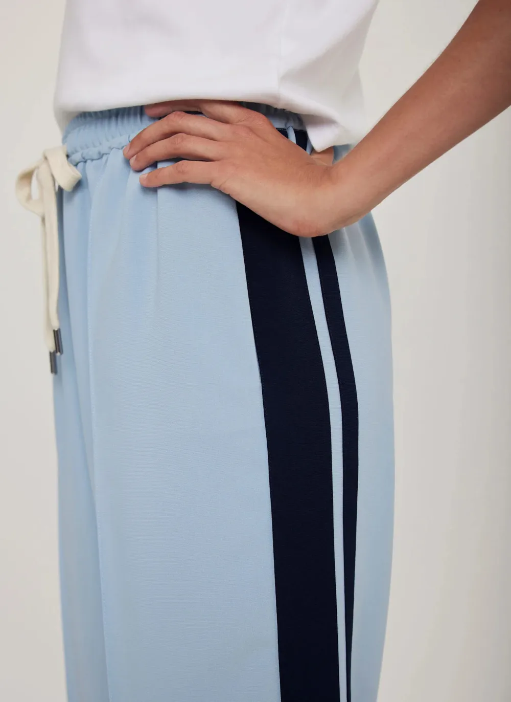 Casual Style Stripe Trousers