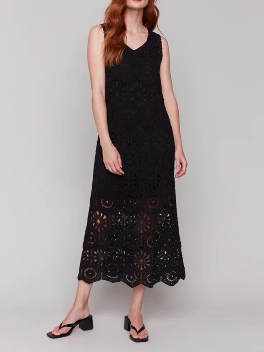 Cotton Casual Hollow Dress For Women