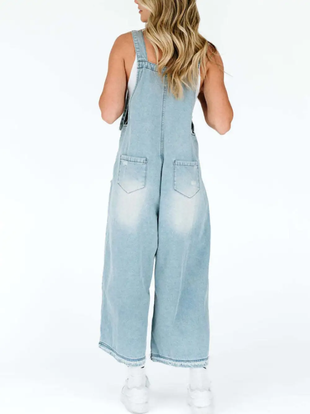 Casual Denim Wide Leg Overalls