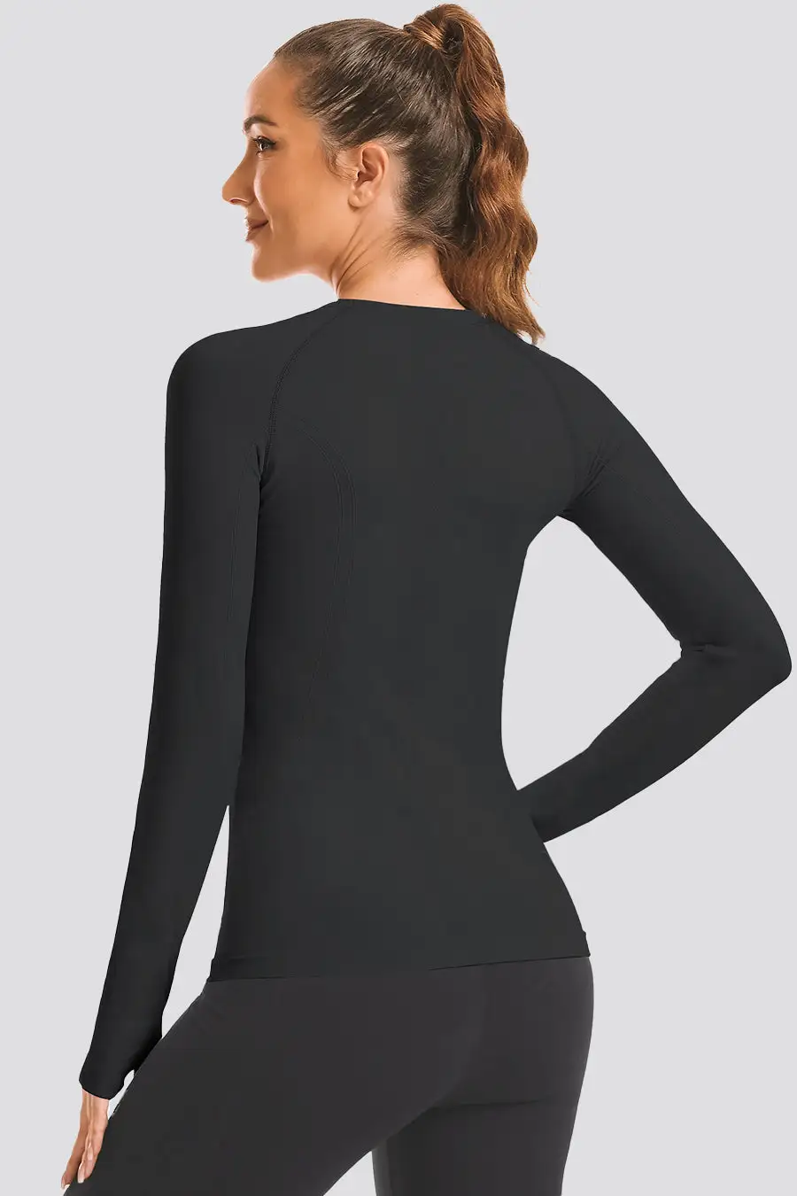 Seamless Long Sleeve Tops （Thumb Hole）