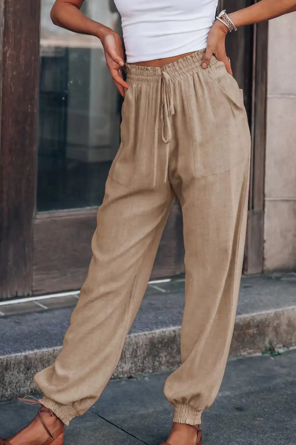 Relaxed Drawstring Lounge Pants