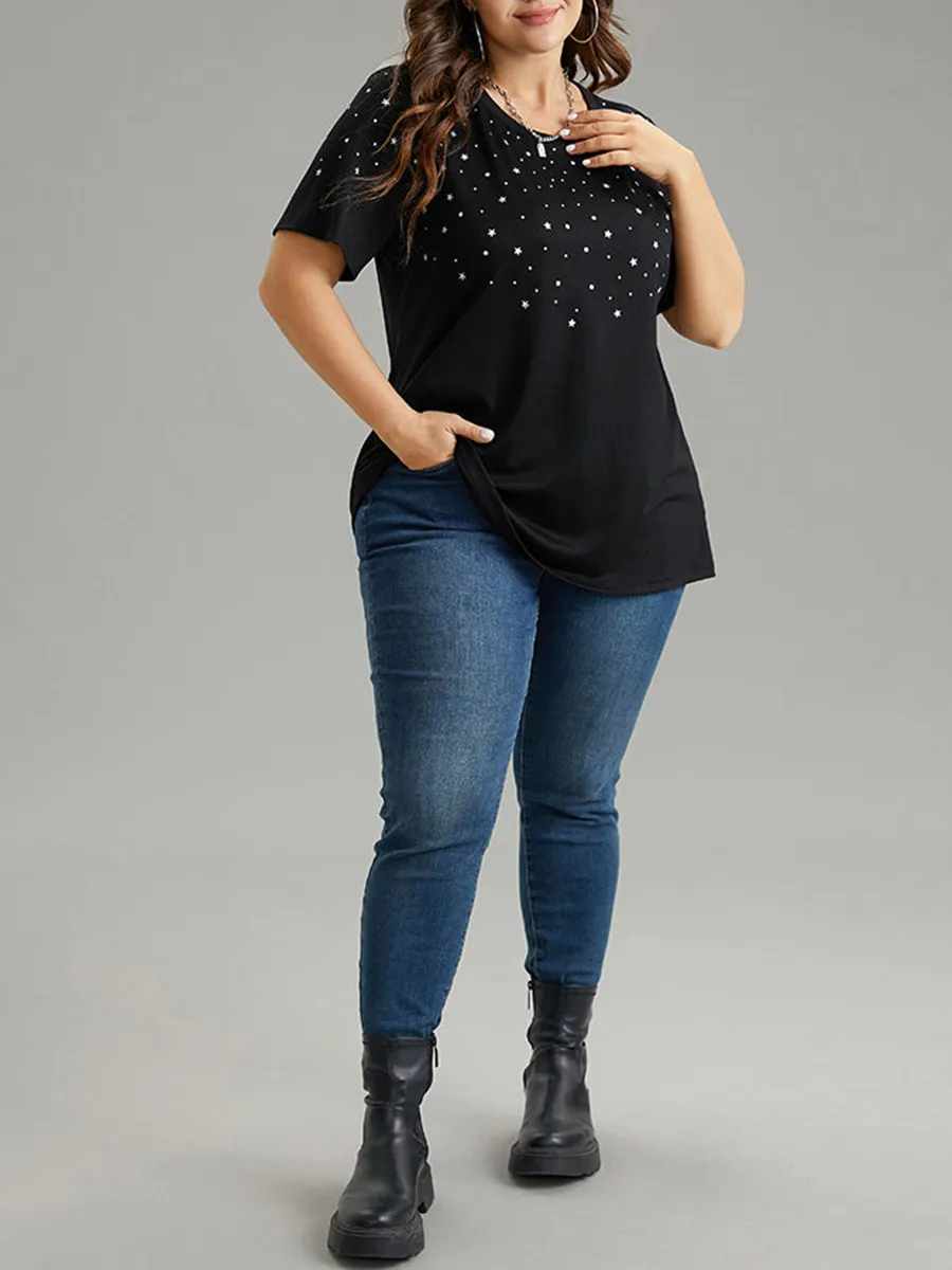 Short Sleeve Hot Gold T-Shirt Top