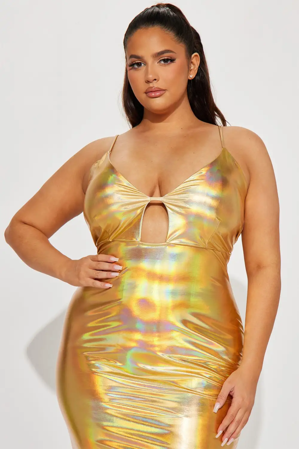 Planet Her Midi Dress - Gold