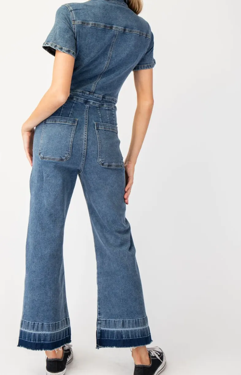 Short Sleeve Utility Jumpsuit