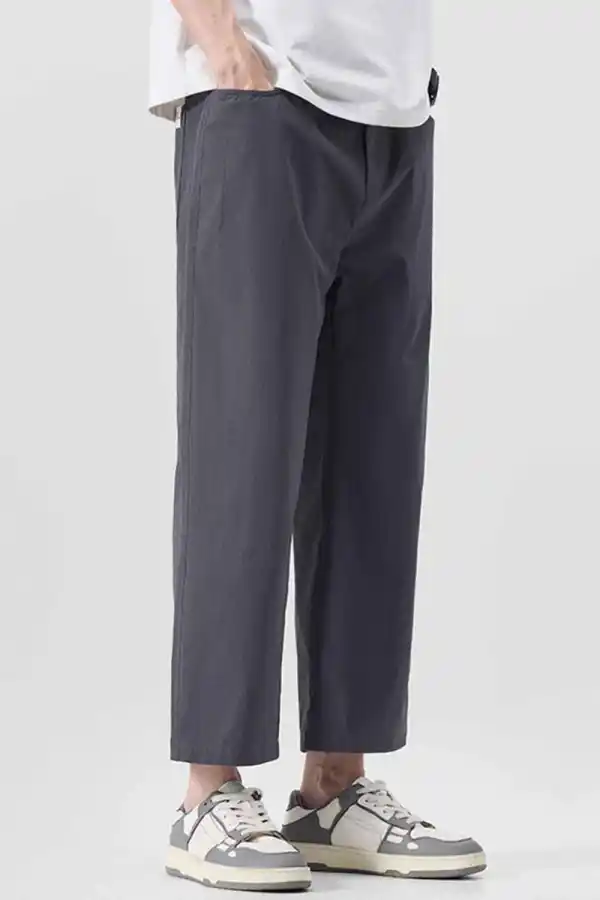 Casual Loose-Fit Cropped Pants