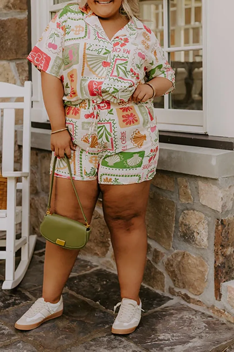 Holiday Casual Style Art Pattern Women's Short