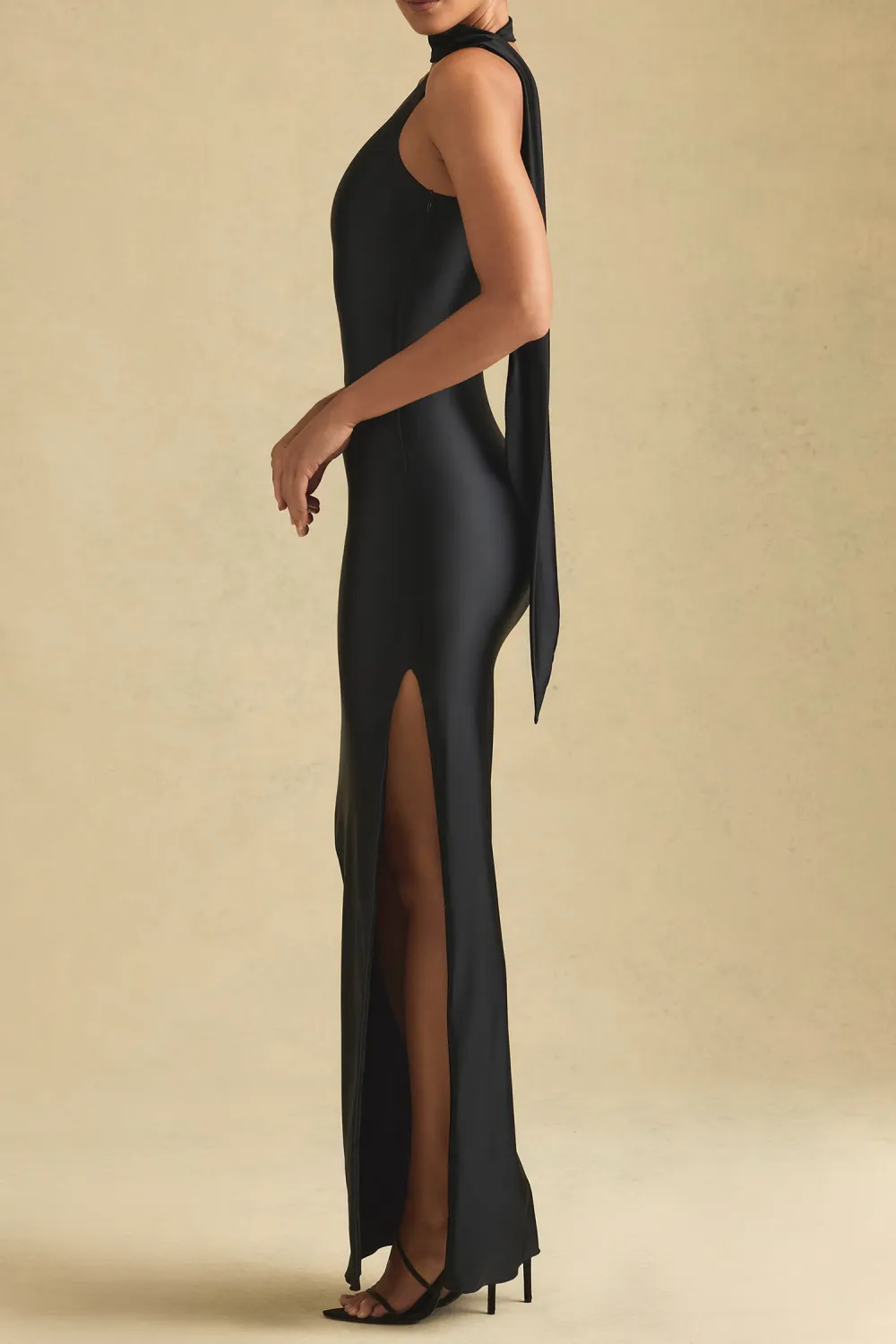 Luxurious Satin Long Minimalist Dress