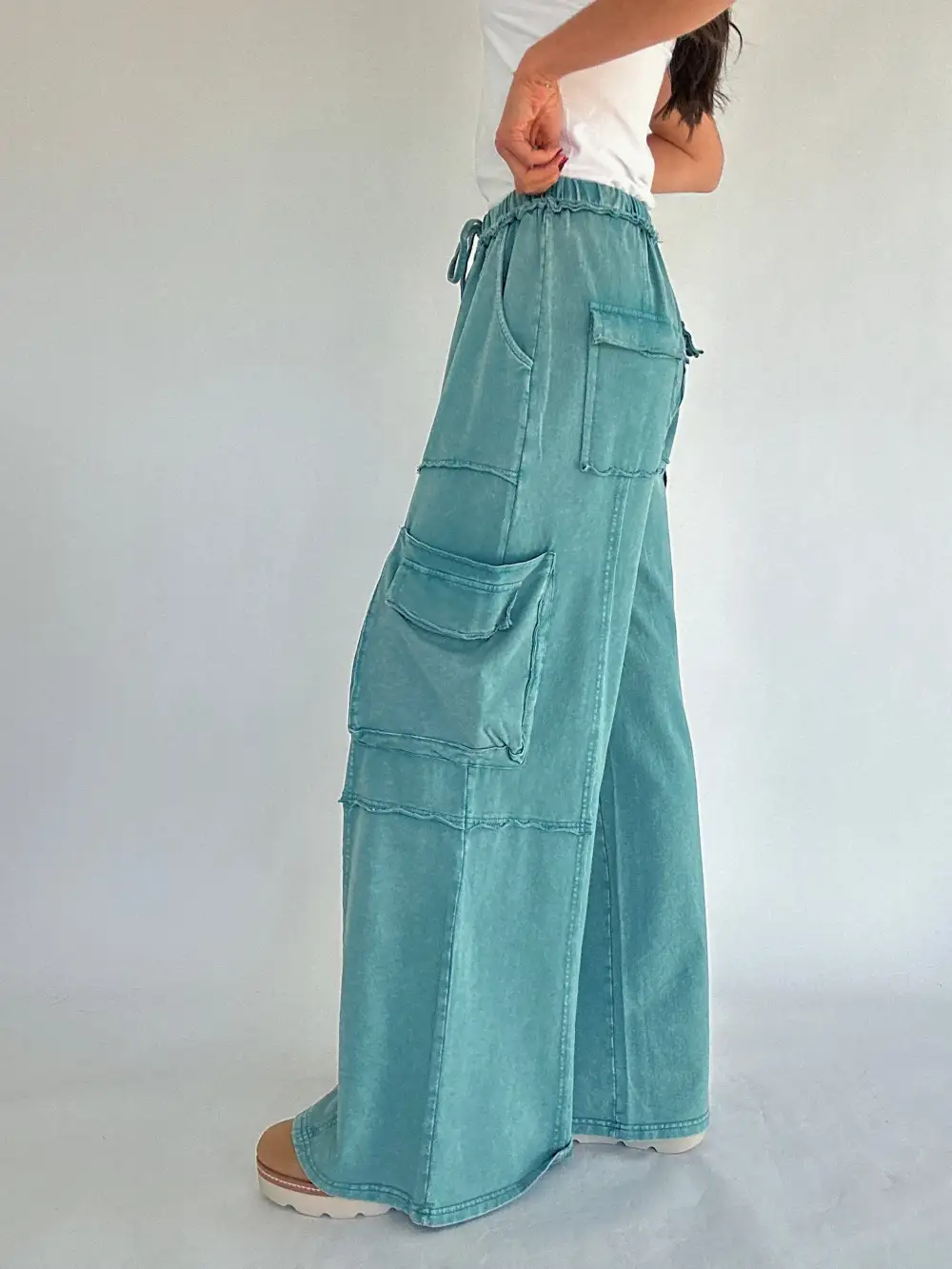 Easy Pull On Wide Leg Pants