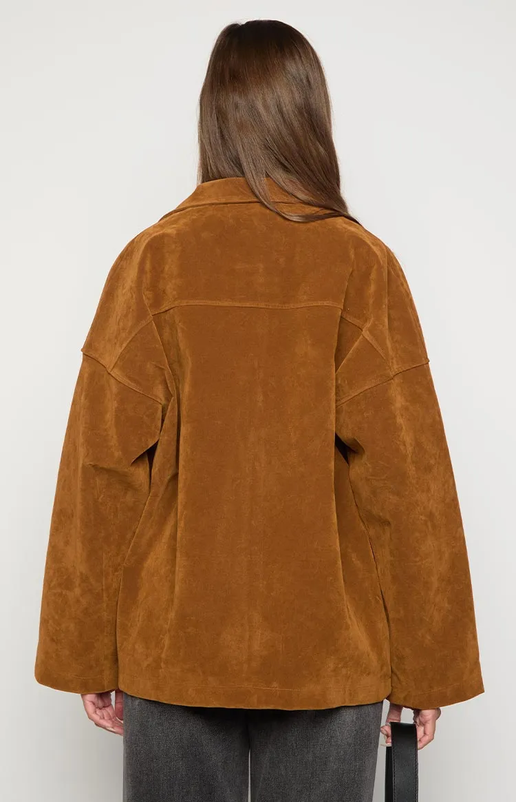Oversized Suede Jacket