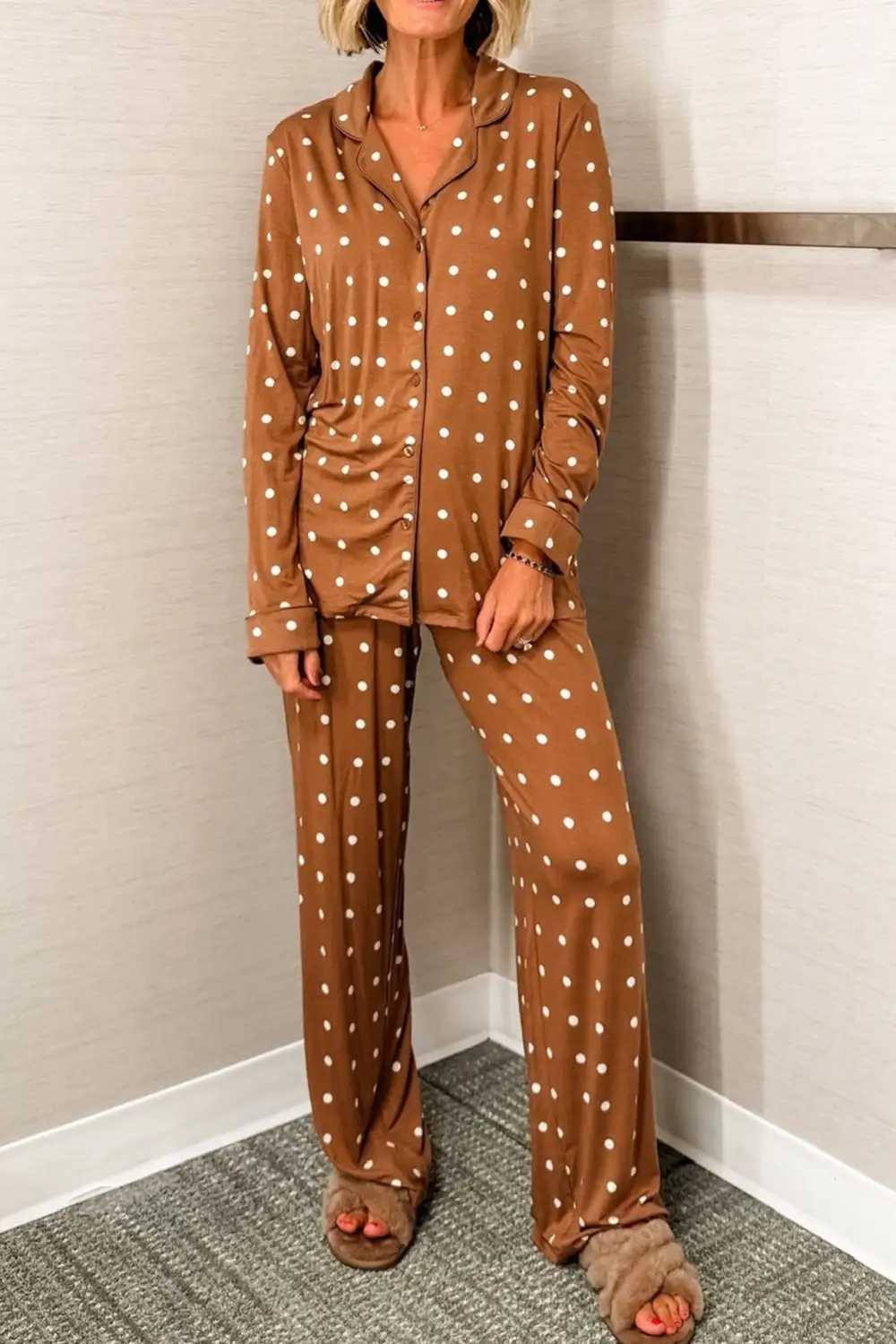 Printed Long Pajama Set