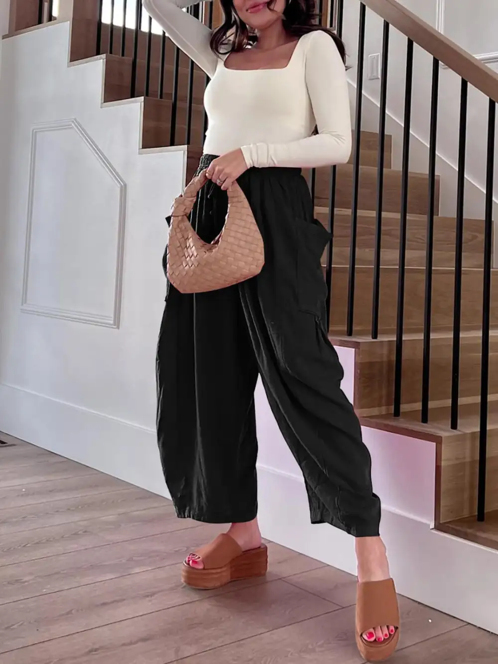 Full Size Drawstring Pants With Pocket Plus Size