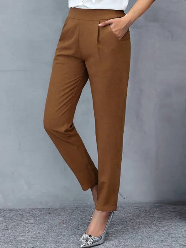 Frenchy Calssic Slant Pocket Tapered Pants