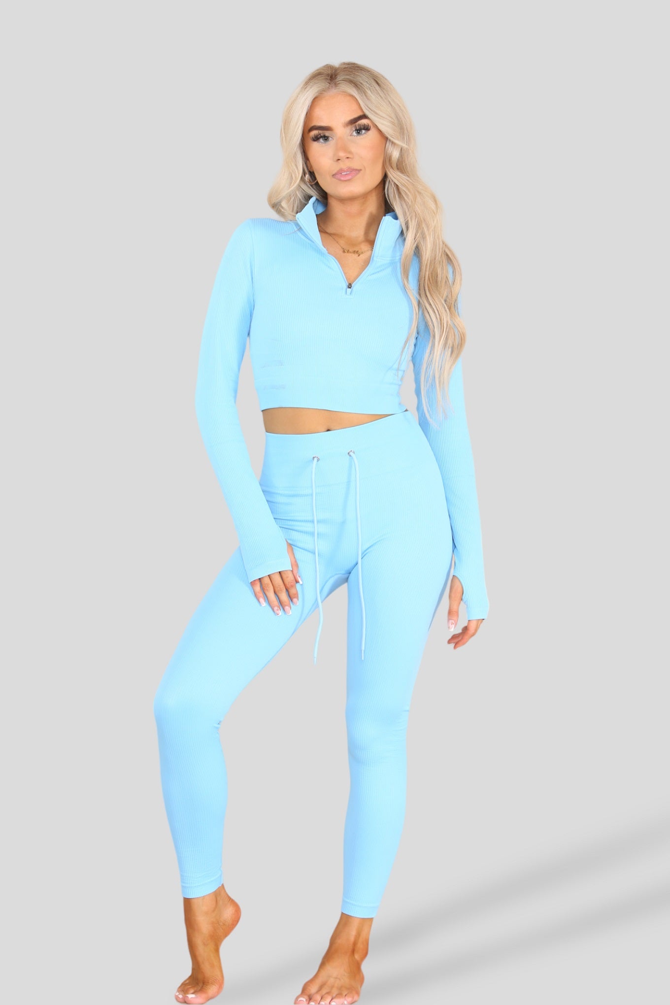 Ribbed Zip Top & Leggings Active Set - Gwen