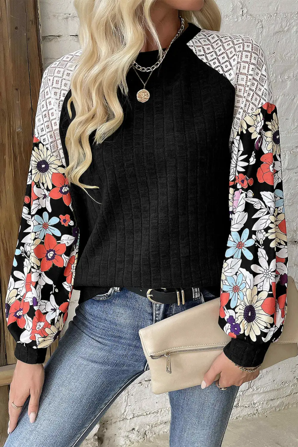 Soft Floral Long Sleeve Blouse