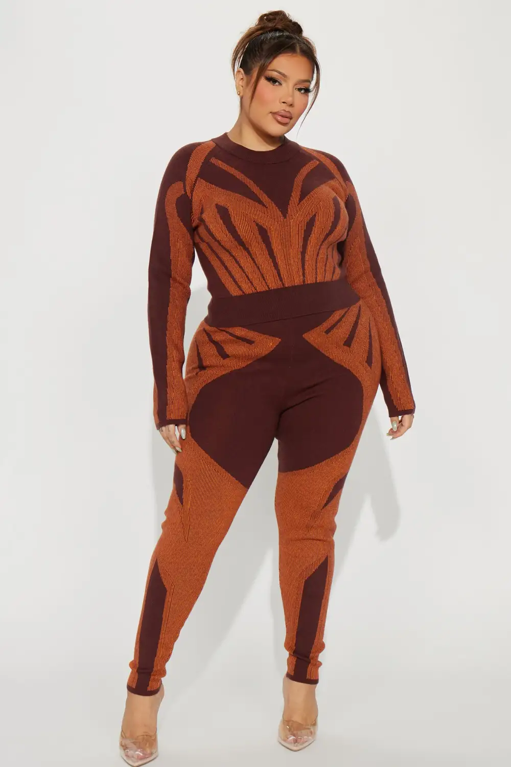 Ava Sweater Legging Set - Cognac
