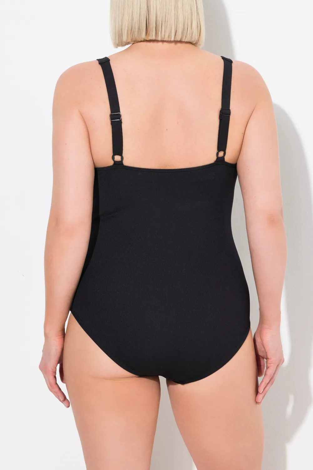 Adjustable Shoulder Strap Solid Color Swimsuit