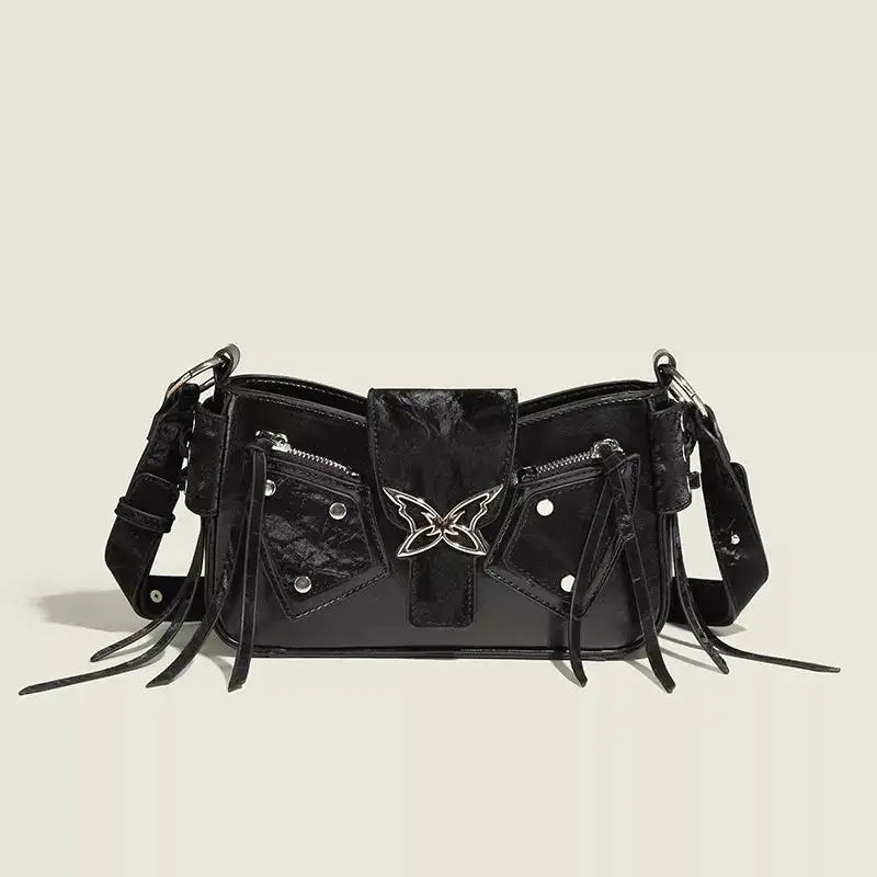 Butterfly Decor Crossbody Bag