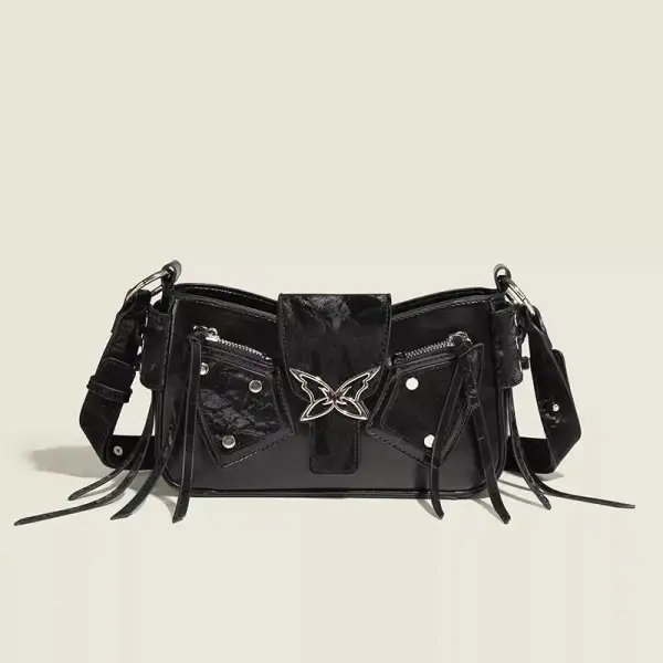 Butterfly Decor Crossbody Bag