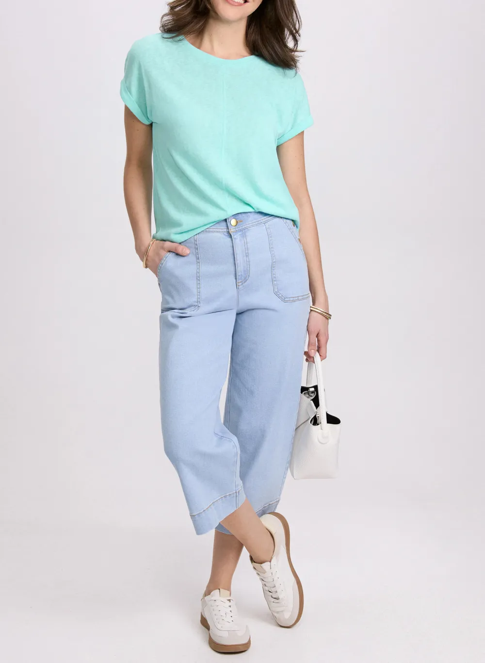 Casual Linen T-Shirt In Pastel Style