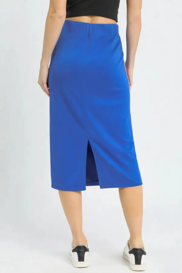 Pencil Contrast Midi Skirt