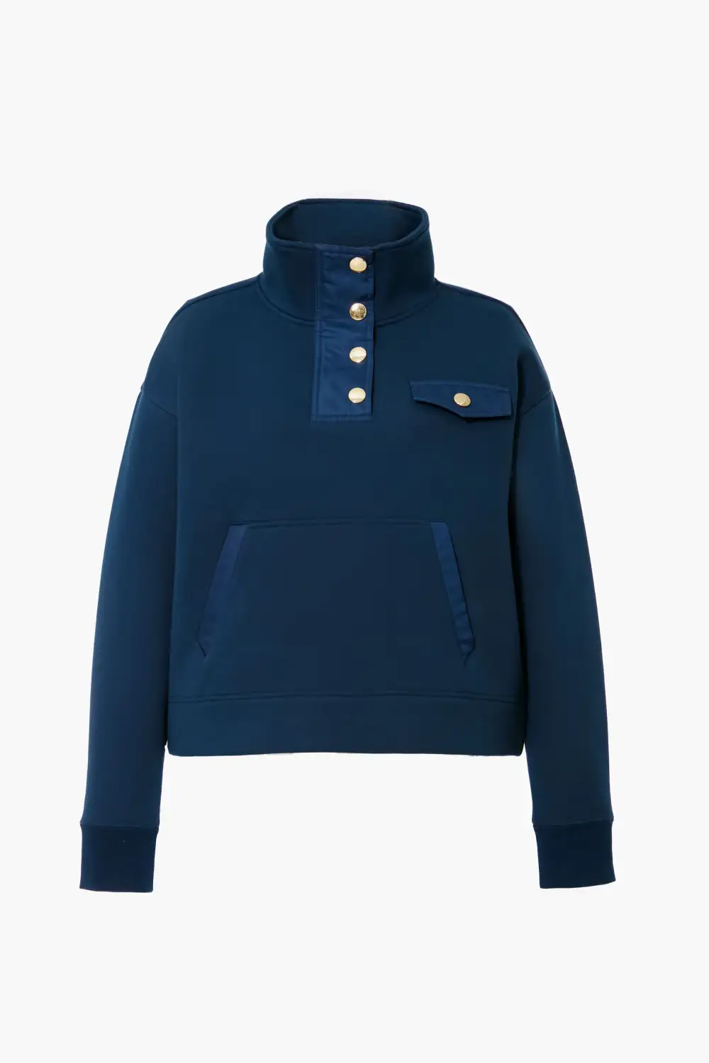 Navy Snap Neck Bailey Pullover