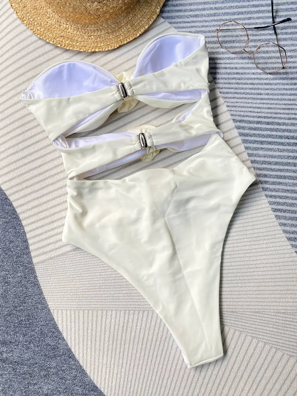 Women’s Three Dimensional Flower One-Piece Flower Swimsuit