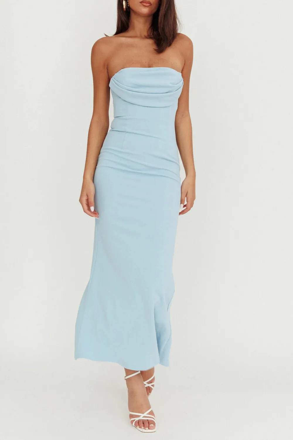 Versatile Casual Solid Color Off-Shoulder Long Skirt