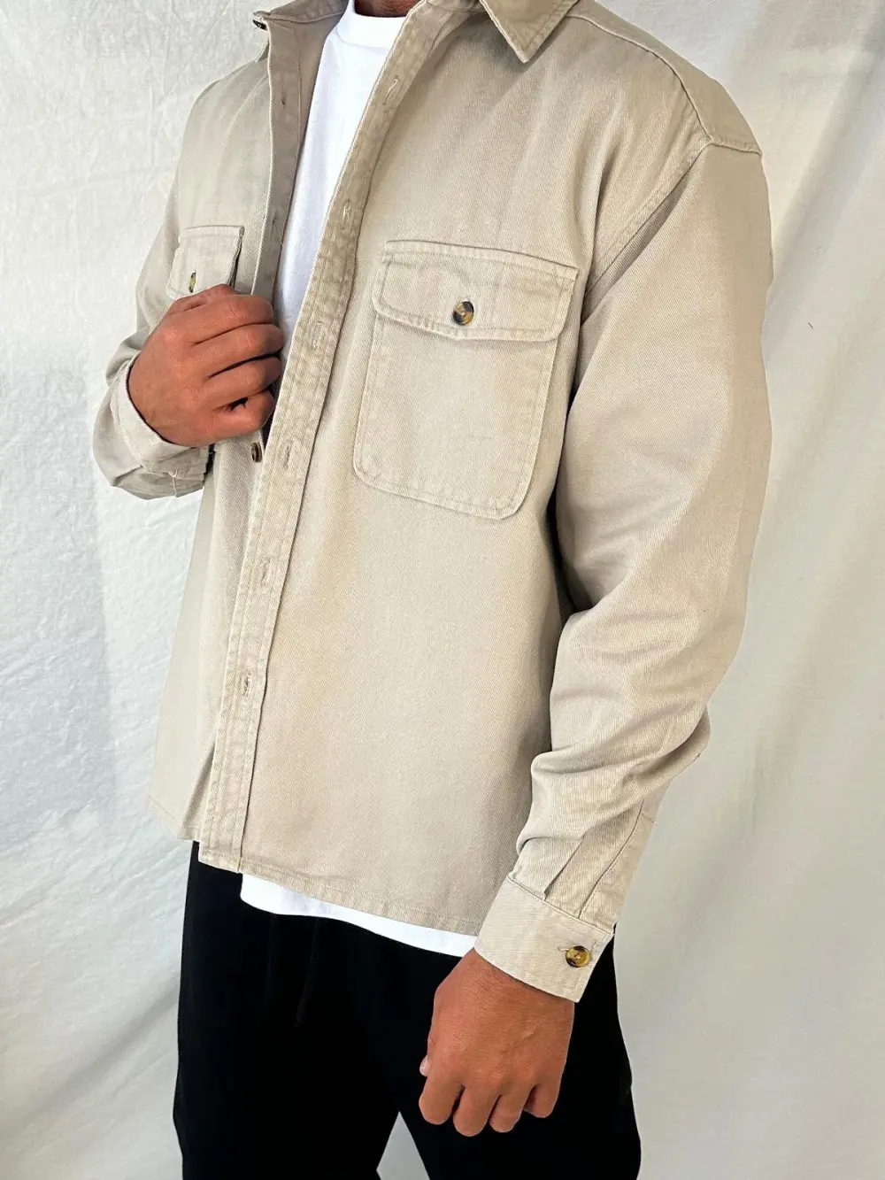 Casual Versatile And Comfortable Tan Shirt