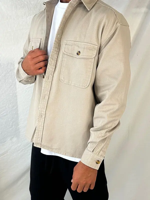 Casual Versatile And Comfortable Tan Shirt