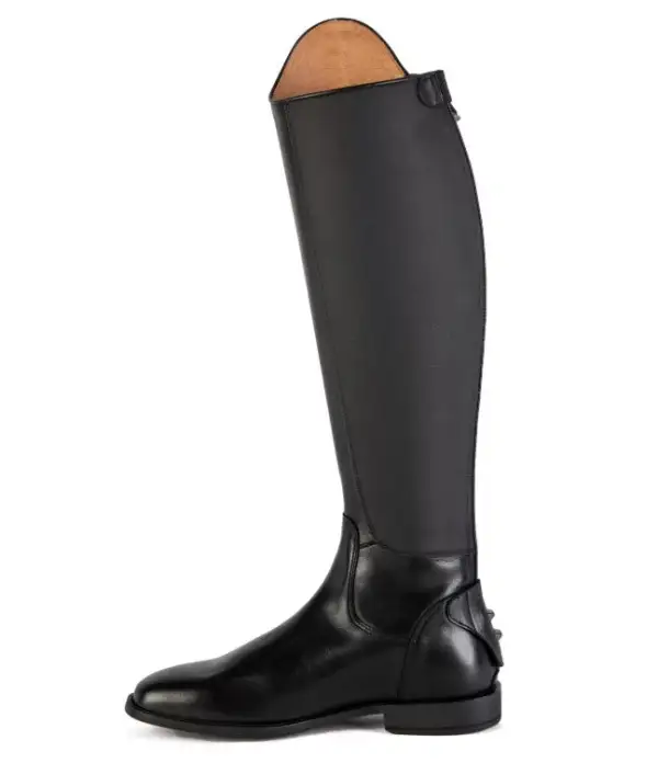 Polished Zip Leather Riding Boots