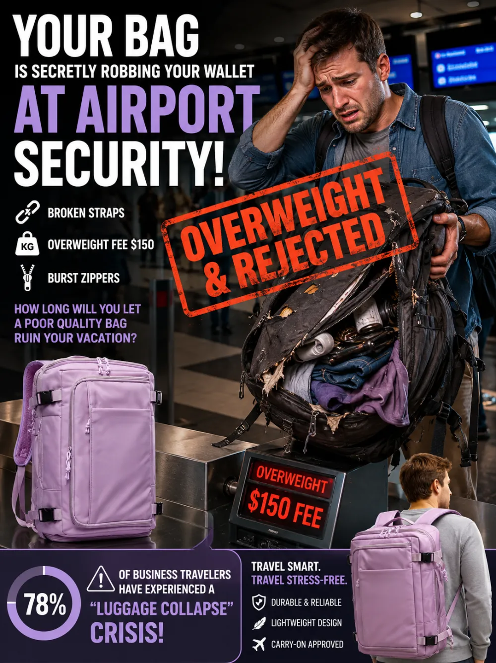 Box type open bag outdoor backpack