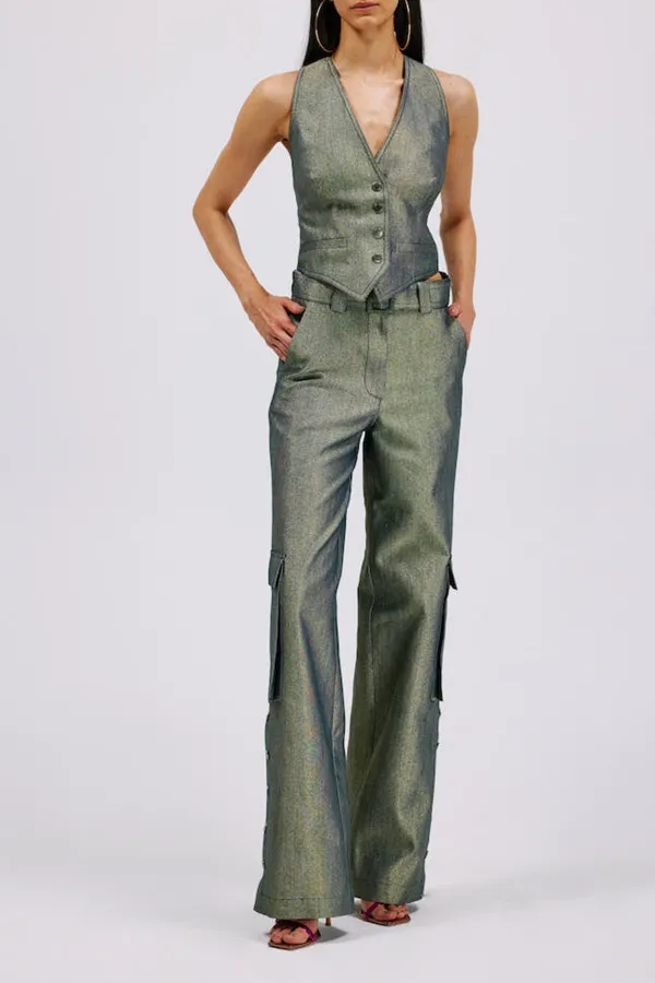Full-Length Pants-Gold