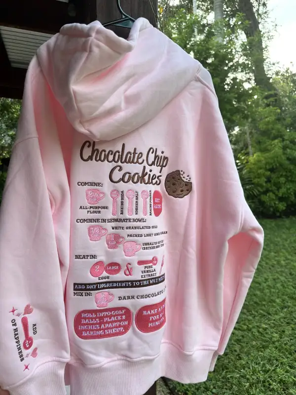 Chip Cookie Recipe Embroider Hoodie