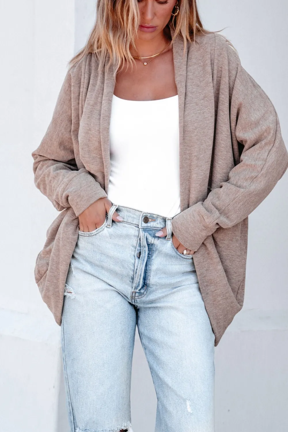 Make It Yours Taupe Brushed Cardigan