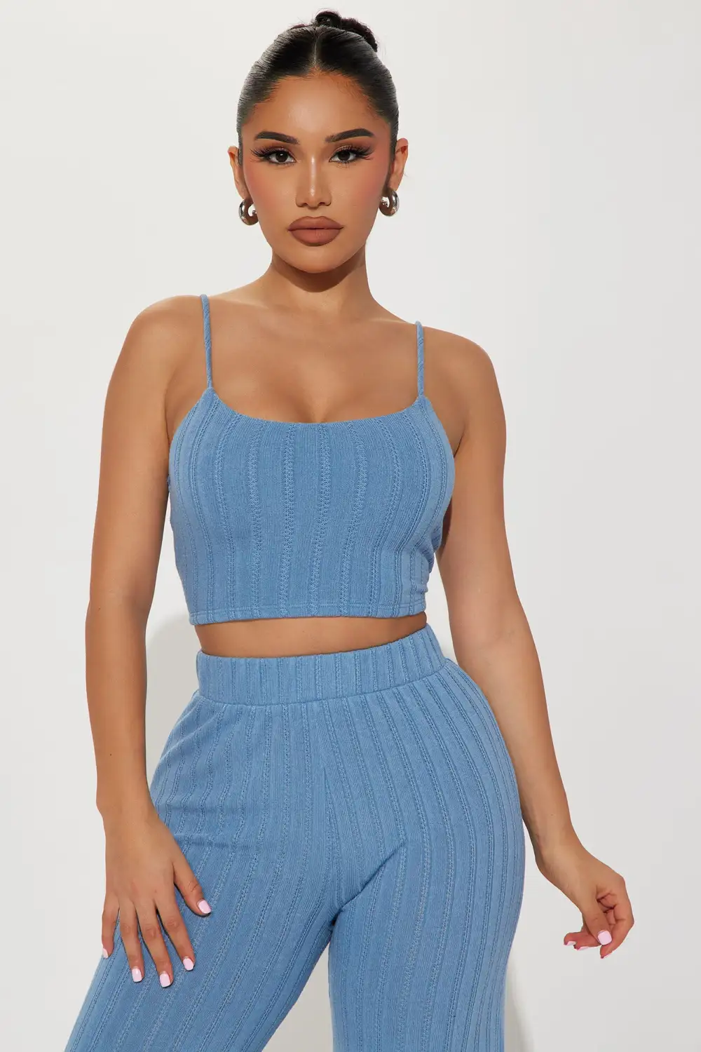 At The Spot Pant Set  - Blue