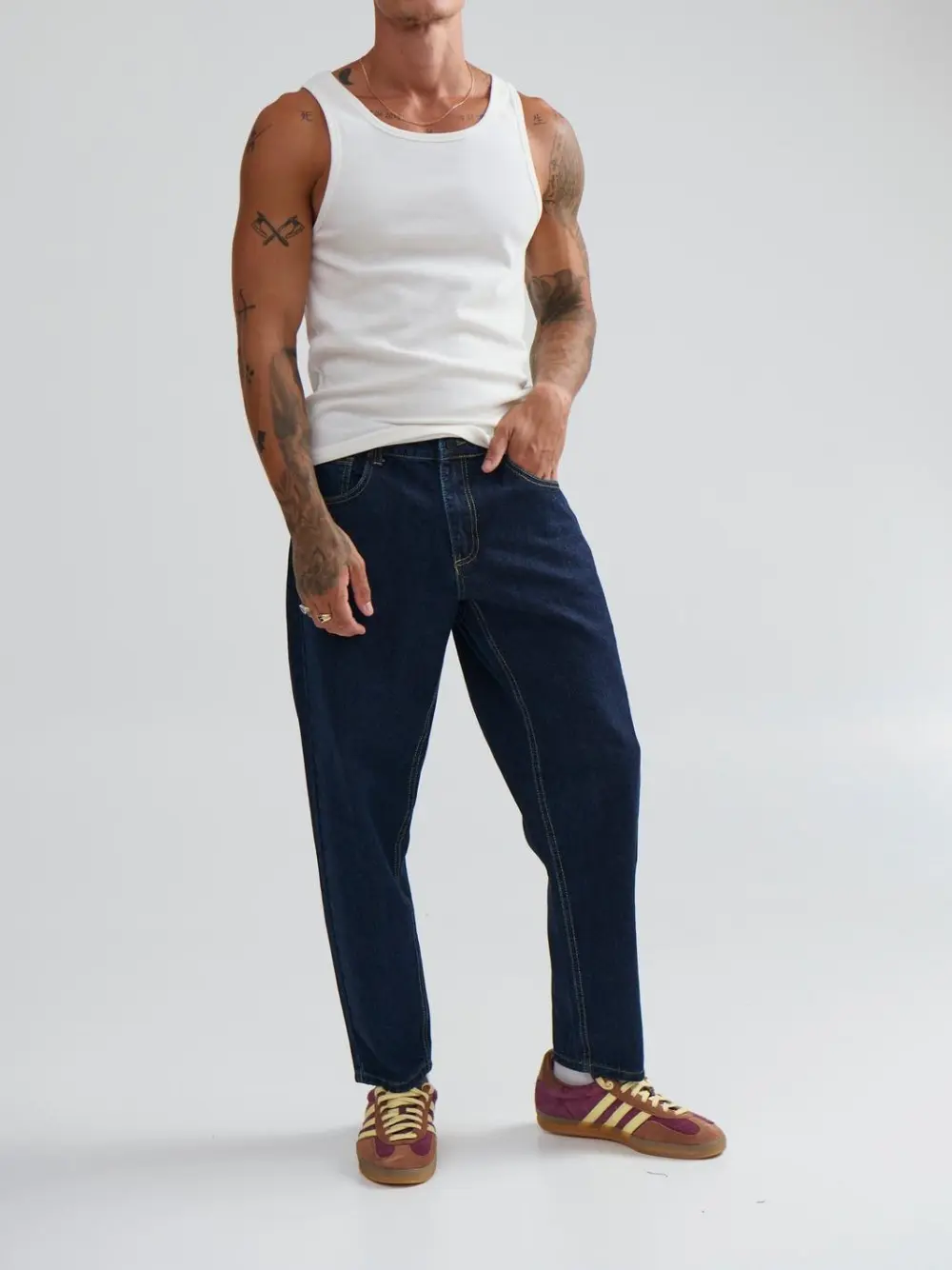 Simple And Daily Comfortable Indigo Denim