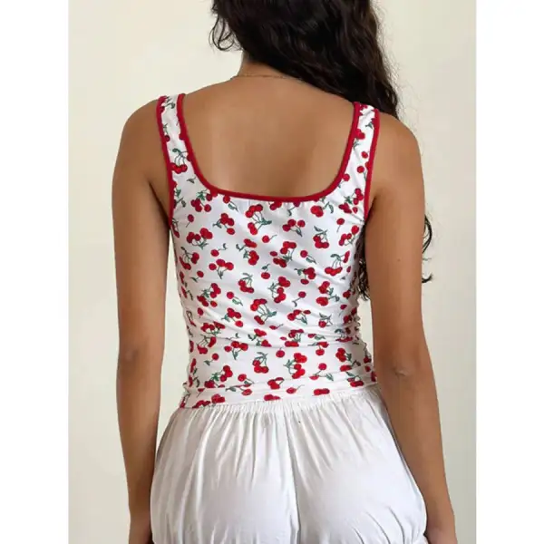 Cherry Square Neck Tank