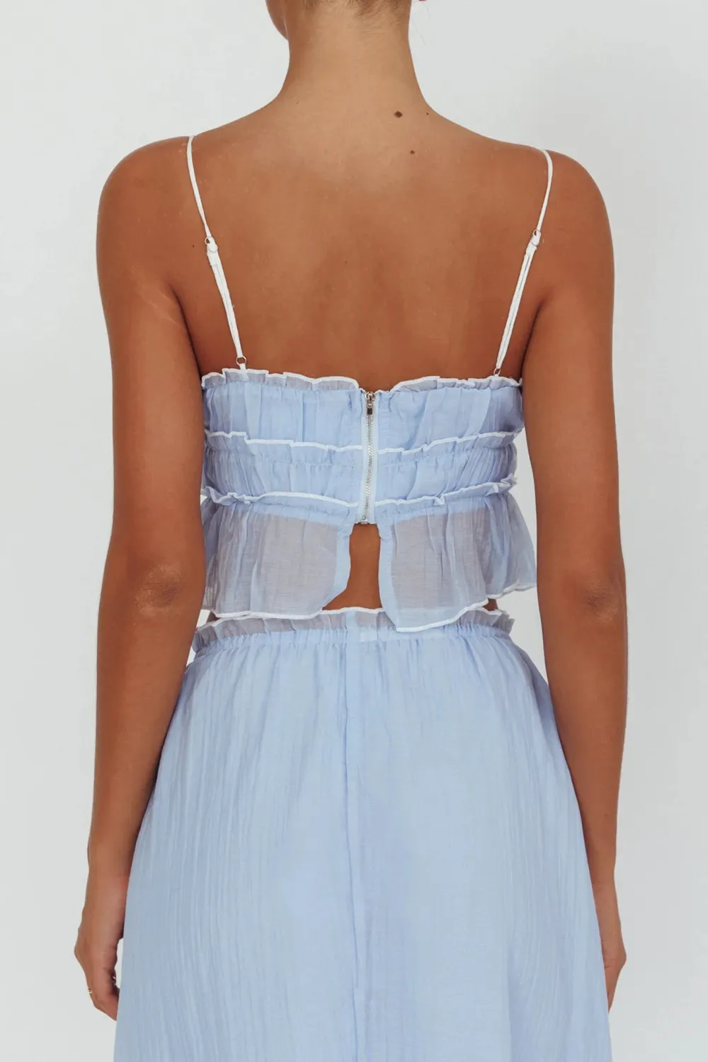 Creative Contrast Color Women's Lace-Up Top