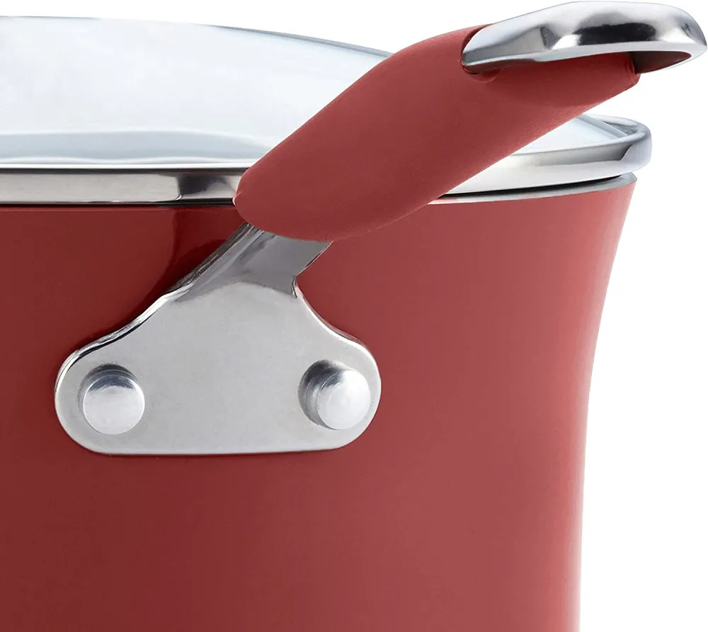 Nonstick Cookware Pots and Pans Set, 12 Piece, Cranberry Red